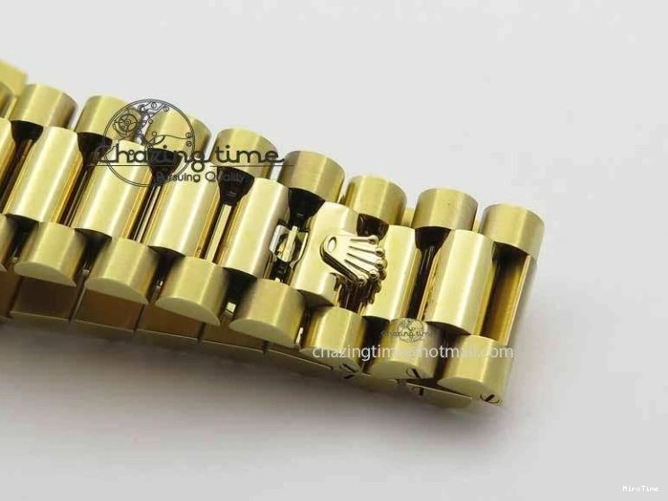 MiroTime 0427 Cozy Day-Date 40mm 228238 YG Noob 1:1 Best Edition Silver Dial On YG President Bracelet A 3710